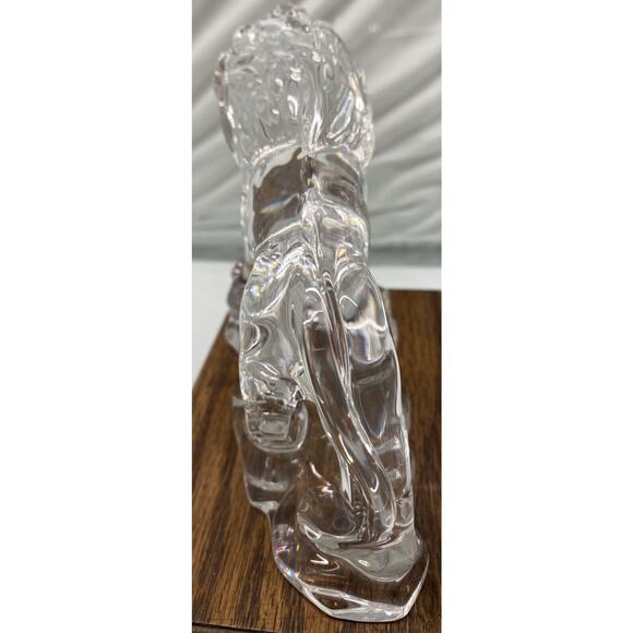 Vintage Wonders of the Wild Collection Lead Crystal Lion Figurine 5" x 5" - Picture 4 of 7